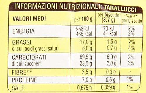 Mulino Bianco: "Tarallucci" Biscuits made with fresh eggs 12.3 Oz (350g) - Pack of 2 [ Italian Import ]