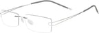 Agstum Pure Titanium Rimless Flexible Frame Optical Hingeless Eyeglasses