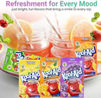 Kool Aid Packets Ultimate Variety - 18 Drink Mix Packets - Includes Cherry, Grape, Lemonade, Mixed Berry, Strawberry, Tropical Punch and more PLUS 5 STICKERS by D.F. LUXURY