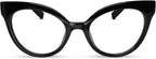 2SeeLife Oversized TR-90 Cat Eye Reading Glasses for Women – Narrow-Medium Fit, Durable and Sturdy Frame, Premium Readers, Black, +3.00