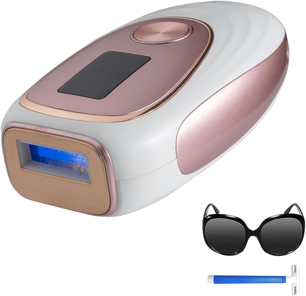 LYSMOSKI Laser Hair Removal, IPL Hair Removal with Ice-Cooling System for Painless & Long-Lasting Result, Safe At-Home Hair Remover Device for Armpits Back Legs Arms Face Bikini Line, Rose Gold