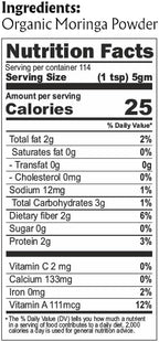 Jiva Organics Moringa Powder 1.25LB Bulk Bag - Moringa Oleifera Leaf Powder - Great for Hair, Rich in Immune Vitamin, Great Superfoods for Moringa Tea, Moringa Drink, India Grown, Vegan