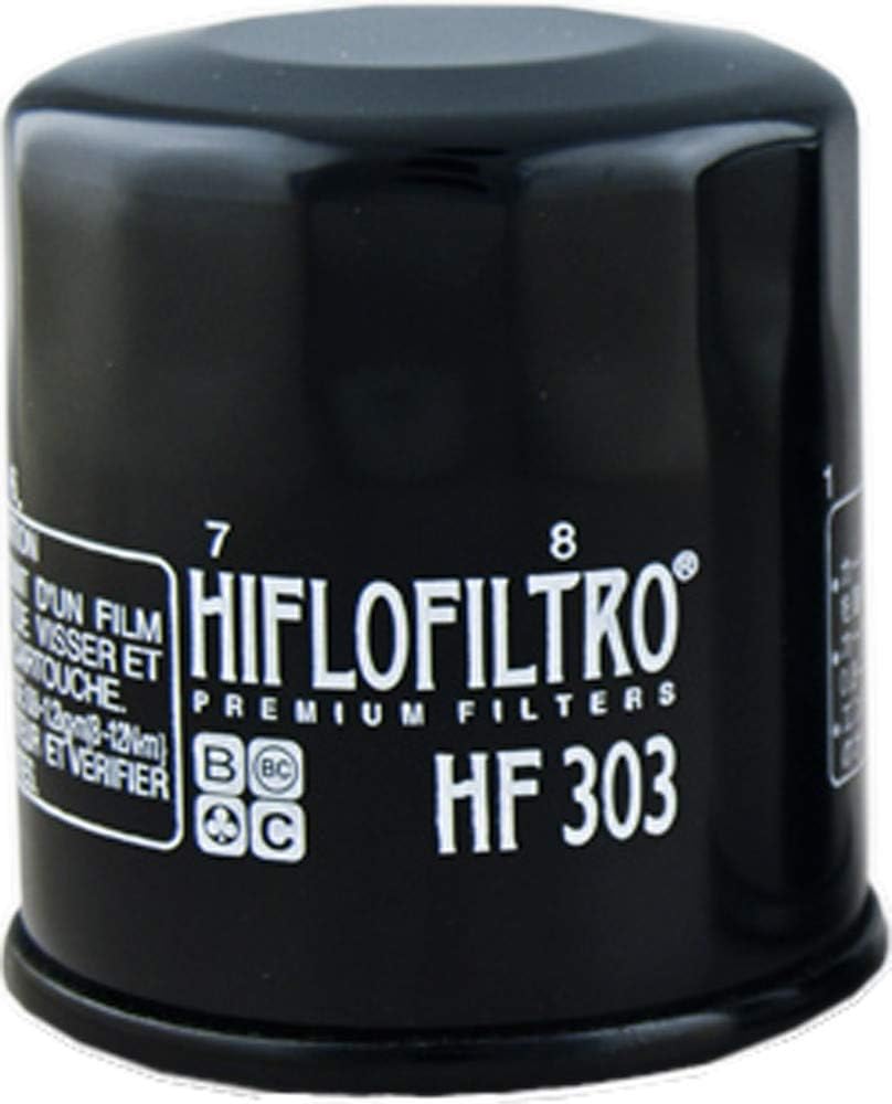 HiFloFiltro HF303 Black Standard Premium Oil Filter, Single
