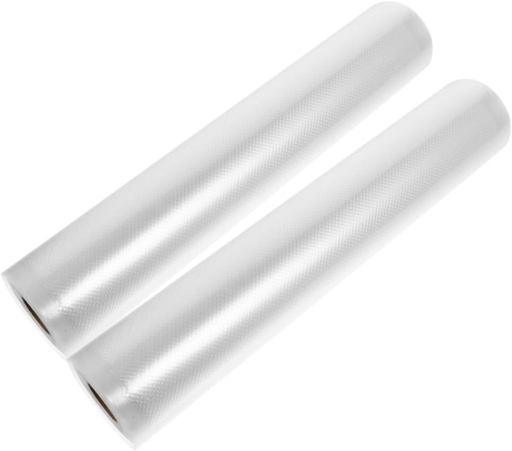 2 Rolls of Textured Vacuum Storage Bags for Food Preservation Plastic Vacuum Sealer Bags Air Removing Pouches for Kitchen Storage and Freshness Protection