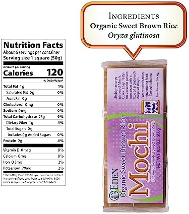 EDEN FOODS Organic Sweet Brown Rice Mochi, 10.5 OZ