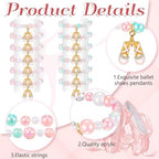 Ecally 12 Pcs Ballerina Party Favors Ballerina Bracelet Bulk Dance Bracelet Gift Party Supplies for Women Costume Jewelry Princess Toddlers Kids Girls