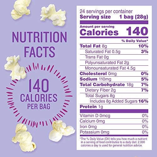 Angie's BOOMCHICKAPOP Sweet & Salty Kettle Corn Popcorn, Non-Candy Easter Basket Stuffer, 1 oz. Individual Bag (Pack of 24)