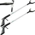 Vive Reacher Grabber Tool - 32" Extra Long Pickup Aid (2 Pack) - Trash Picker Upper, Rotating Hand, Heavy Duty Grip Arm - Reaching Assist for Litter, Elderly, Garden Nabber, Disabled, Handicap Arm