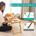 Lap Desk COIWAI Bed Table Desk Tray Desk for Bed for Laptop Writing Eating Laptop Desk with Tablet Slot, Adjustable Height Angle, Foldable Tray for Sofa Couch Floor, with Storage Drawer - Large