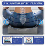 Wedge Car Height Booster Seat Cushion - Office Chair Cushion - Memory Foam Tailbone Pain Relief Cushion for Driving, Office, Gaming Chair - Orthopedic Lower Back, Tailbone, Coccyx, HIPS Support