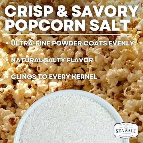 Popcorn Salt, Sea Salt Popcorn Seasoning, 16 oz Shaker - Sea Salt Superstore