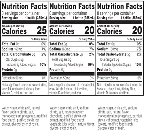 Isotonic Sport Electrolyte Beverage Variety Pack, Low Sugar, Cherry, Fruit Punch and Berry Flavors, 12 fl oz, 24 Bottles