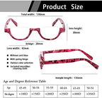 4 Pairs of Colorful Fashion Half Moon Frame Reading Glasses Spring Hinge Male and Female Readers
