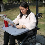 Wheelchair Lap Tray，Wheelchair Tray， Table Accessories with Cup Holder Portable Universal Trays Desk Fit for Manual Powered Or Electric Wheelchairs