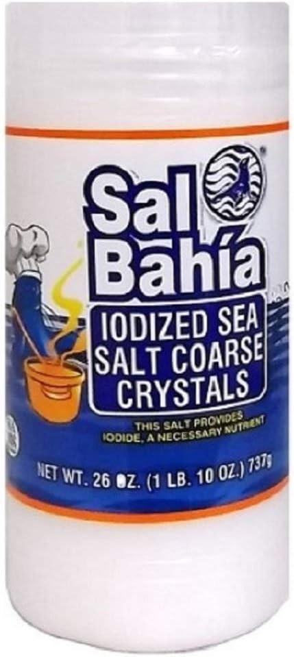 Sal Bahia Iodized Sea Salt COARSE Crystals 26 Oz Bottle