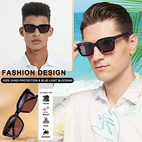 MARE AZZURO Reader Sunglasses Men Retro Square Sun Reading Glasses 1.0 1.25 1.5 1.75 2.0 2.25 2.5 2.75 3.0 3.5 4.0