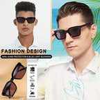 MARE AZZURO Reader Sunglasses Men Retro Square Sun Reading Glasses 1.0 1.25 1.5 1.75 2.0 2.25 2.5 2.75 3.0 3.5 4.0