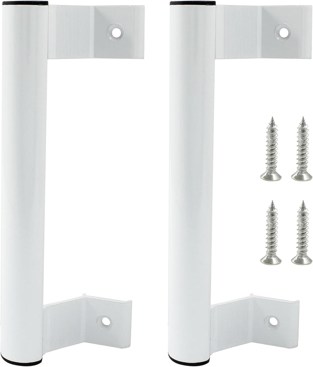 Bonsicoky 2 Pack Sliding Door Handle - 8 Inch Aluminum Alloy Sliding Glass Door Handles Pull Fits 6-5/8 in Mounting Holes for Patio Glass Door Barn Door - White