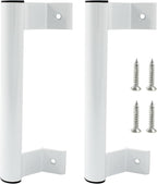 Bonsicoky 2 Pack Sliding Door Handle - 8 Inch Aluminum Alloy Sliding Glass Door Handles Pull Fits 6-5/8 in Mounting Holes for Patio Glass Door Barn Door - White