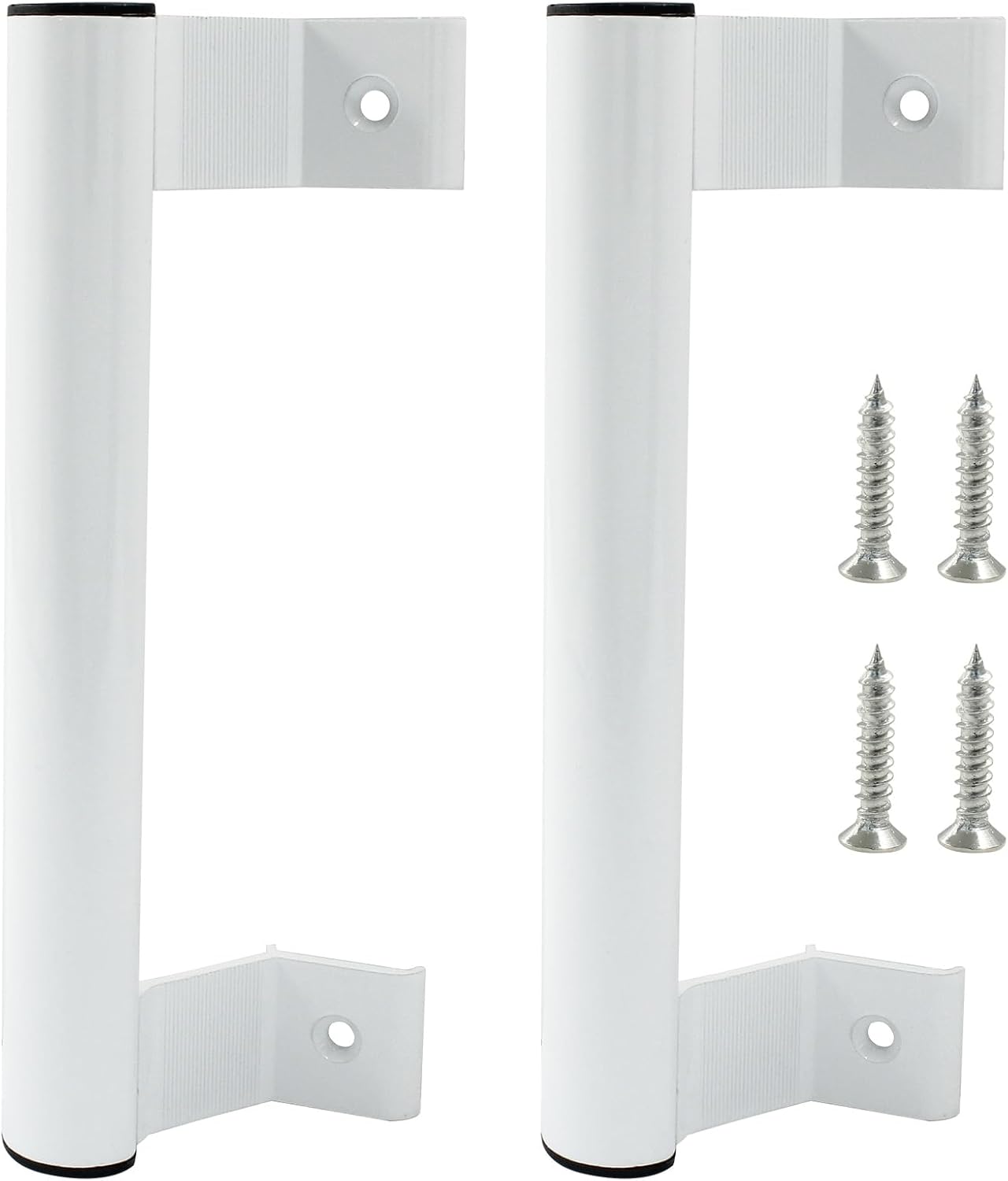 Bonsicoky 2 Pack Sliding Door Handle - 8 Inch Aluminum Alloy Sliding Glass Door Handles Pull Fits 6-5/8 in Mounting Holes for Patio Glass Door Barn Door - White