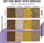 BREWIX, Valerian Comfort Tea (25 Pyramid Bags) Caffeine-Free for Bedtime | Valerian Root, Chamomile & Lavender | Perfect Evening Brew
