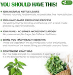 FreshDrinkUS, Premium 135 Nettle Leaf Tea Bags, 100% Natural & Pure, Stinging Nettle Leaf Tea, Burn Nettle, Stinging Nettle, Stinger Tea, No Sugar/Caffeine/Gluten, Vegan