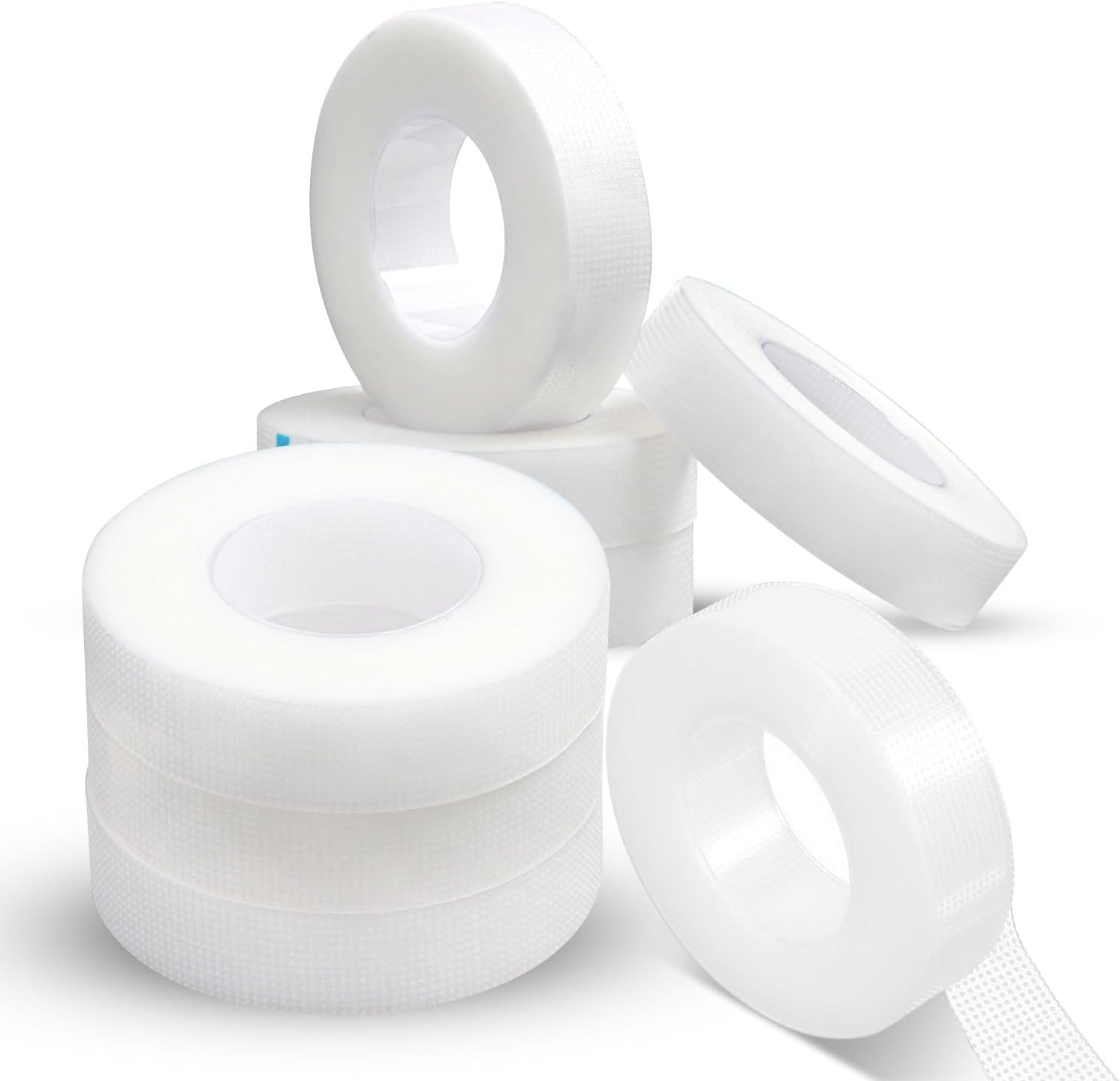 Lash Tape, 8 Rolls PE Micropore Medical Tape for Eyelash Extension, Fabric Tape for False Eyelash Patch Makeup Tool 0.5 inch x 29.5 ft,Translucent (8Rolls)