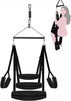 Adult Sex Swing Ceiling 360 Spinning Indoor Bedroom BDSM Bondage Swing Sex Toys for Adults Couples Heavy Duty Holds Up to 800LBS with Steel Triangle Frame and Sexy Straps Sweatshirt