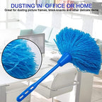 3 Pack Hand Grips Fluffy Microfiber Delicate Duster, Mini Washable Dusting Brush