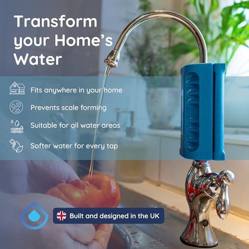 Magnostream Magnetic Water Descaler – Whole House Limescale Remover for Pipes, Appliances & Showers – Salt-Free Water Softener Alternative & Hard Water Conditioner – Eco-Friendly Unit