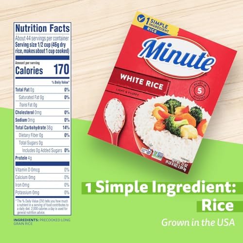 Instant White Rice, 72 Ounce Bulk Box – Gluten-Free, Non-GMO Project Verified – Quick & Easy Pre-Cooked Rice in 5 Minutes