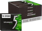 5 GUM Spearmint Rain Sugar Free Chewing Gum Refreshing Invigorating Minty Flavor Five Gum, 15 Stick Pack (10 Packs)