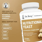 Dr. Berg Nutritionals Yeast Tablets – Natural B12 Added - All 8 B Vitamin Complex – Organic Vanilla Flavor - 270 Vegan Tablets Dietary Supplements