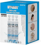 Sterile Saline Solution, 20-Pack Skin and Wound Cleanser, 0.9% Sodium Chloride Wound Wash & Nasal Rinse