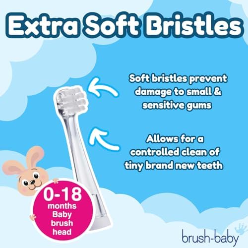 Brush-Baby BabySonic Replacement Heads (0-18 Month (Pack of 2))