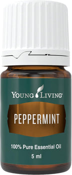 Young Living Peppermint Essential Oil | 5 ml | Refreshing Mint Aroma for Invigoration, Soothing Comfort, & Cognitive Clarity | Perfect for Diffusion, Topical Use, & Massage