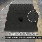 QTLCOHD 2 Pack Curb Ramps 4 Inch Rise Height Portable Lightweight Small Rubber Curb Ramp for Driveway, Threshould, Motocycles, Bike, Road, Wheelchairs