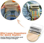 Darning Loom Small Type Weave Tool Quickly Mini Convenient for Mending Jeans Socks Clothes Loom Machine Makes Beautiful Stitching DIY Weaving Arts Speed Weaver Kit
