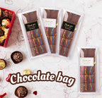 Chocolate Bar Wrappers with Stickers, 200 Pcs Self Sealing Chocolate Candy Bar Packaging with Thank You Stickers, for DIYChocolate Lover, CandyBar, Cookies, Treat, Party Favor