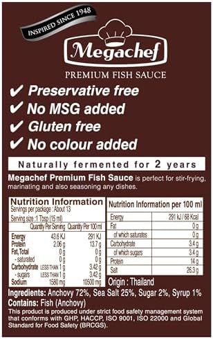 Megachef Thai Fish Sauce 200 Ml (Premium Thai Fish Sauce)