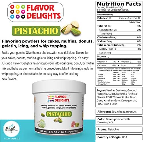 Angel Specialty Products Flavor Delights Flavored Powder Bakery Mix Pistachio