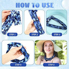 Xuhal 6 Pieces Cooling Neck Wraps Cooling Bandana Neck Cooler Ice Cooler Scarf for Women Summer Outdoor Sport Activity