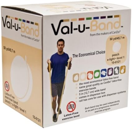 Val-U-Band Latex Free Exercise Band, Peach