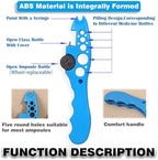 Versatile Ampoule Bottle Cutter with Finger Safe Design - Easy-to-Use Vial Opener for Nurses, Pharmacists, and Doctors, Reliable Construction for Home & Professional Use (Blue)