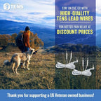 Discount TENS - Lead Wires, 3.5mm Plug to 2 2mm Pin Connectors (2). Durable, Flexible, Long Lasting.