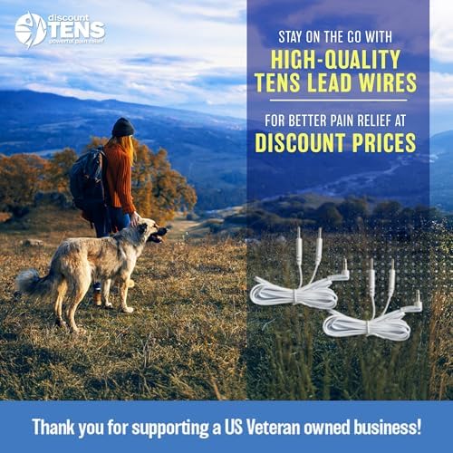 Discount TENS - Lead Wires, 3.5mm Plug to 2 2mm Pin Connectors (2). Durable, Flexible, Long Lasting.