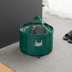 14L Collapsible Foot Soak Basin Tub Bag for Soaking Feet, Portable Pedicure Foot Spa Bath Foldable Feet Soaker Bucket for Travel Camping, SpringGreen