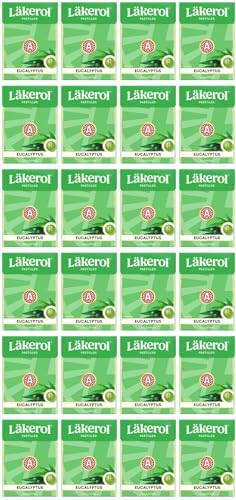 Cloetta Lakerol Eucalyptus Pastilles 24 Boxes of 75g 62.4oz