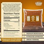 Big Poppa’s Sweet Money BBQ Rub – Prize-Winning Sweet & Savory Pork Seasoning with Granulated Honey – Gluten-Free Dry Rub for Ribs, Pulled Pork & More – Bulk Bag for BBQ, Smoking & Grilling (5lb)