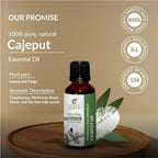 Cajuput Oil -(Kayu Putih | White Wood)- Essential Oil 100% Pure Natural Undiluted Uncut Therapeutic Grade Oil 8.45 Fl.Oz.